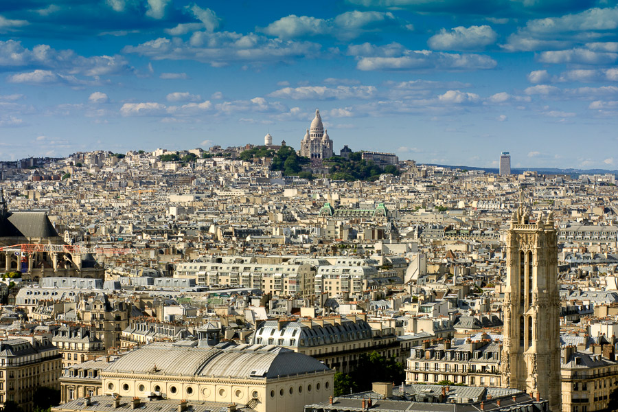 Sacré Cœur from the Top of Notre-Dame